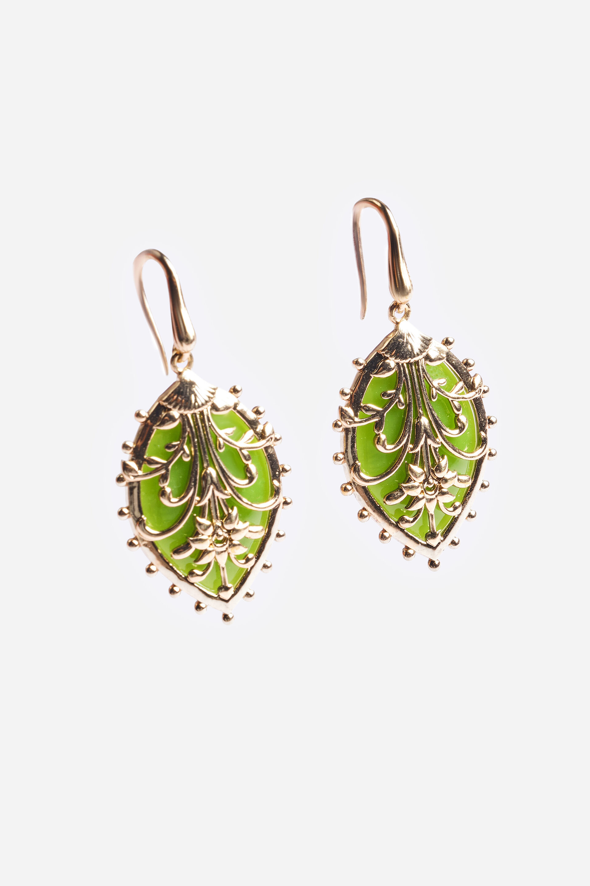 Green Parnika Earrings, , image 2